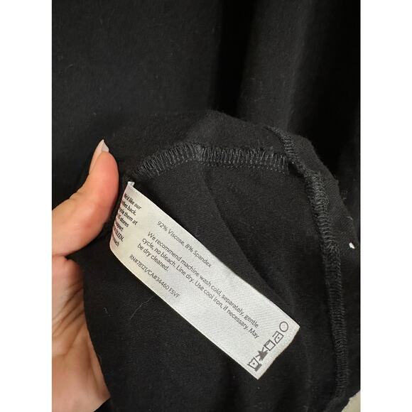 Eileen Fisher jersey tee short sleeve black‎ dress size Medium #F5VF - Picture 4 of 5
